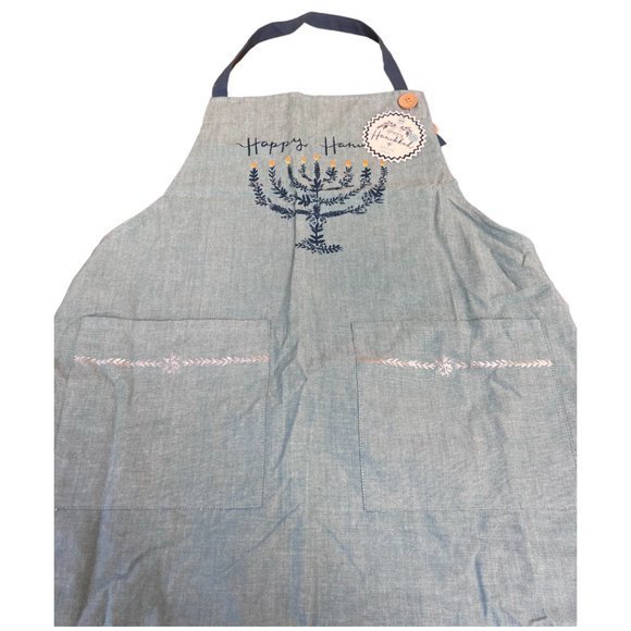 Now Designs Blue Spruce 'Happy Hanukkah' Apron - Picture 2 of 4